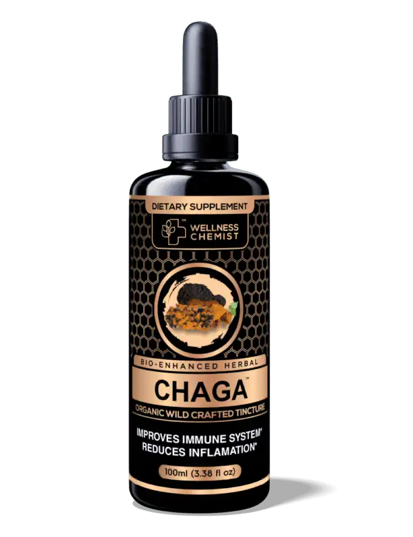 Chaga Organic Wildcrafted Tincture 3.38 fl oz (100ml)
